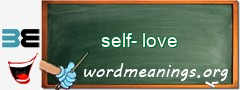 WordMeaning blackboard for self-love